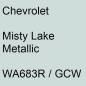 Preview: Chevrolet, Misty Lake Metallic, WA683R / GCW.